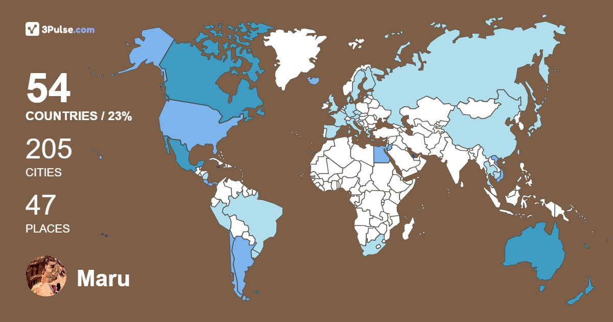 Maru HGallardo's Travel Map Image