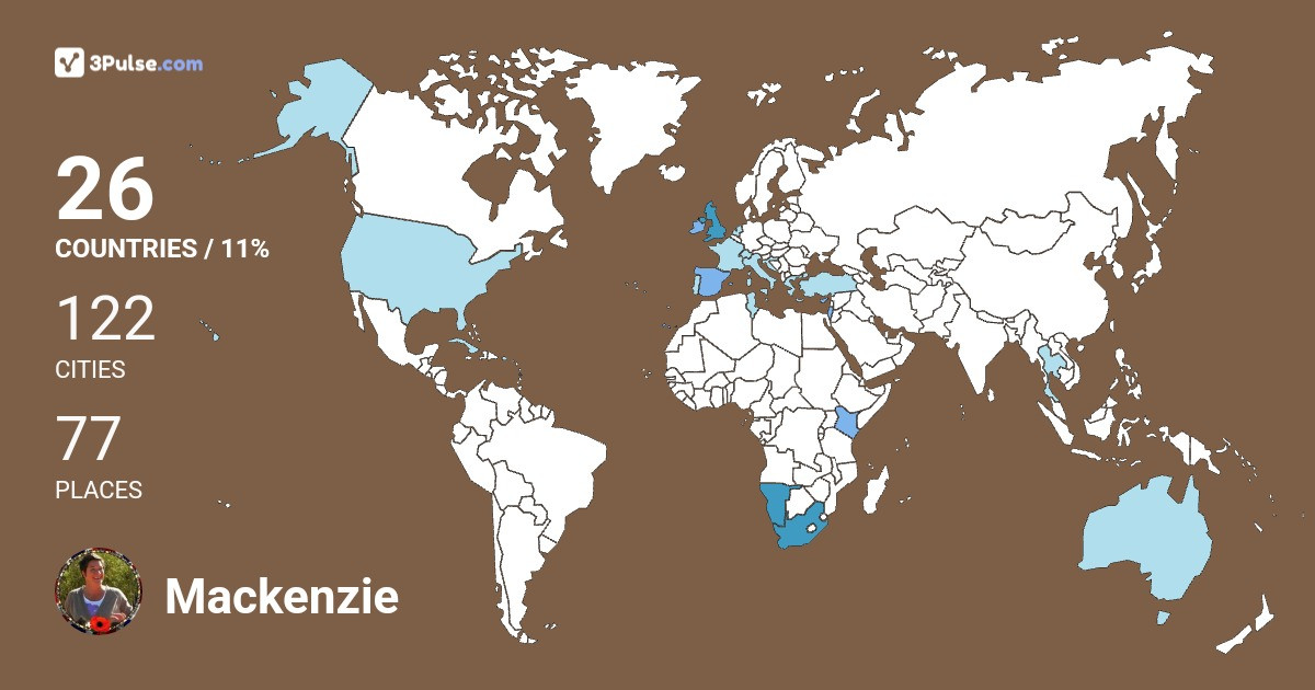 Изображение Карты путешествий Mackenzie Waters