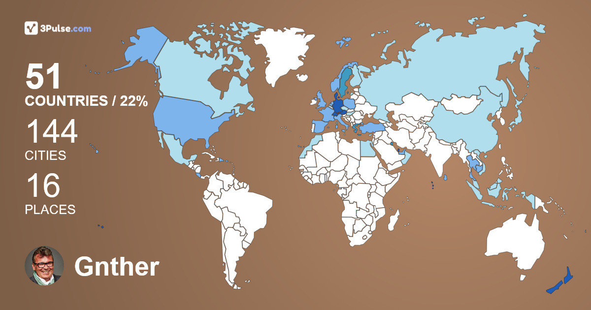 Gnther Schmedding's Travel Map Image