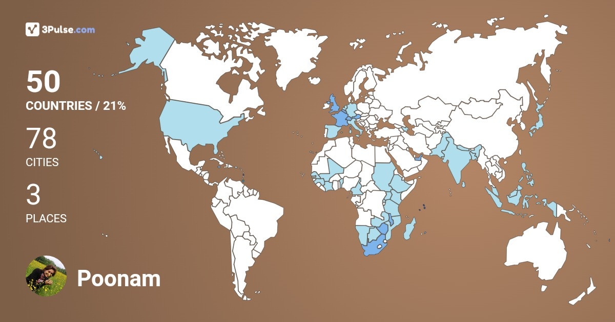 Изображение Карты путешествий Poonam Mohun