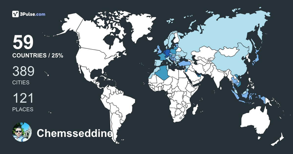 Chemsseddine Salem's Travel Map Image