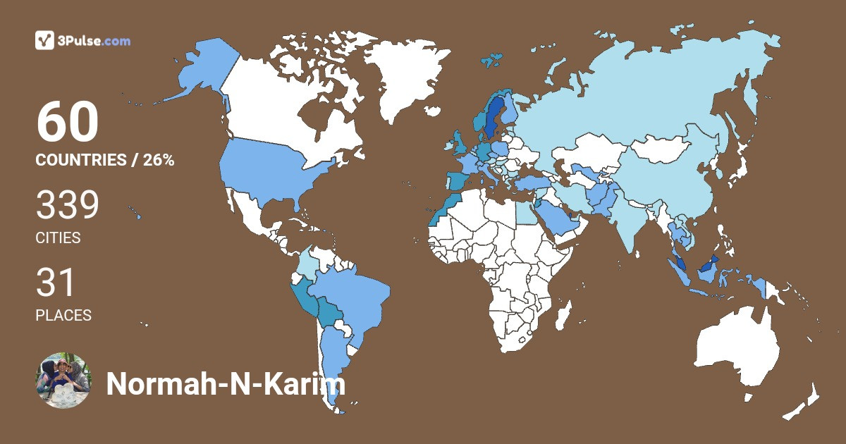 Normah-N-Karim Jalil's Travel Map Image