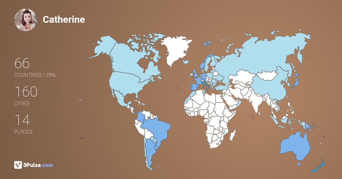 Catherine Feitosa's Travel Map Image