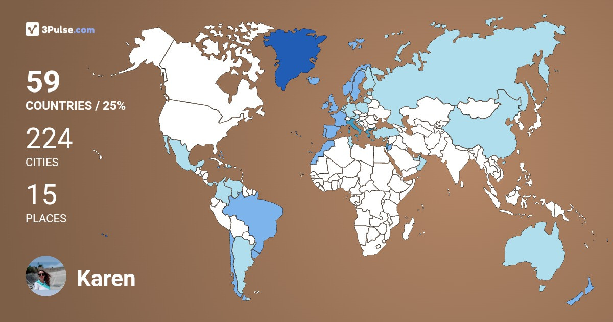 Karen Negrn's Travel Map Image