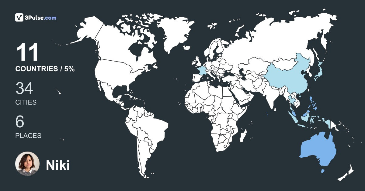 Niki Boyer's Travel Map Image