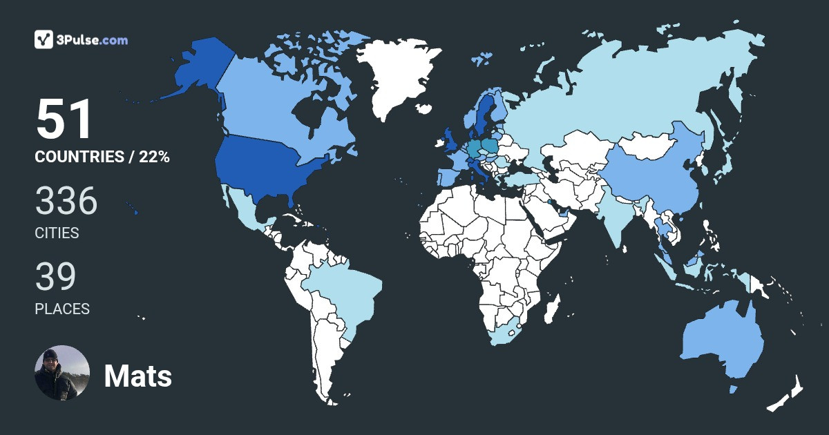 Изображение Карты путешествий Mats Lundin