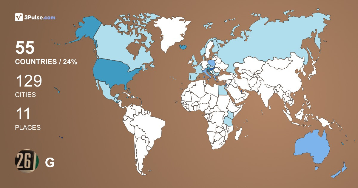 G Braun-Mcfly's Travel Map Image