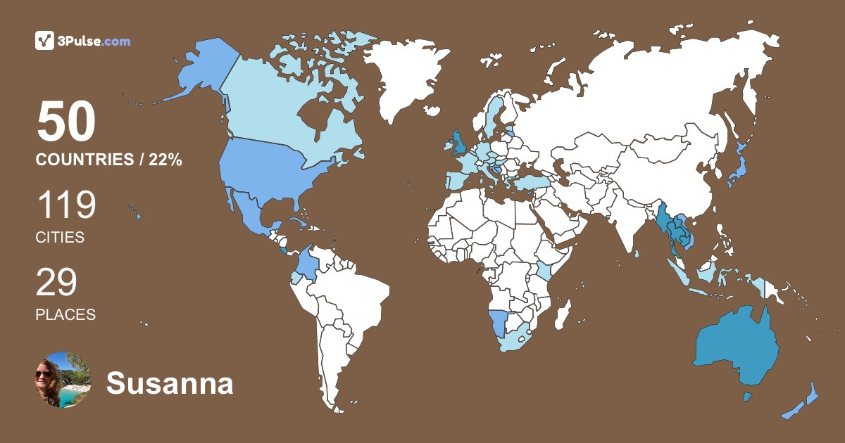 Изображение Карты путешествий Susanna Wright