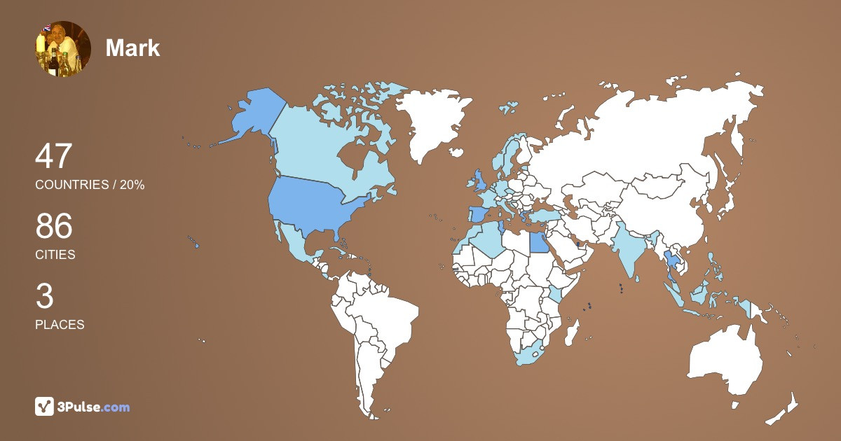 Изображение Карты путешествий Mark Wood