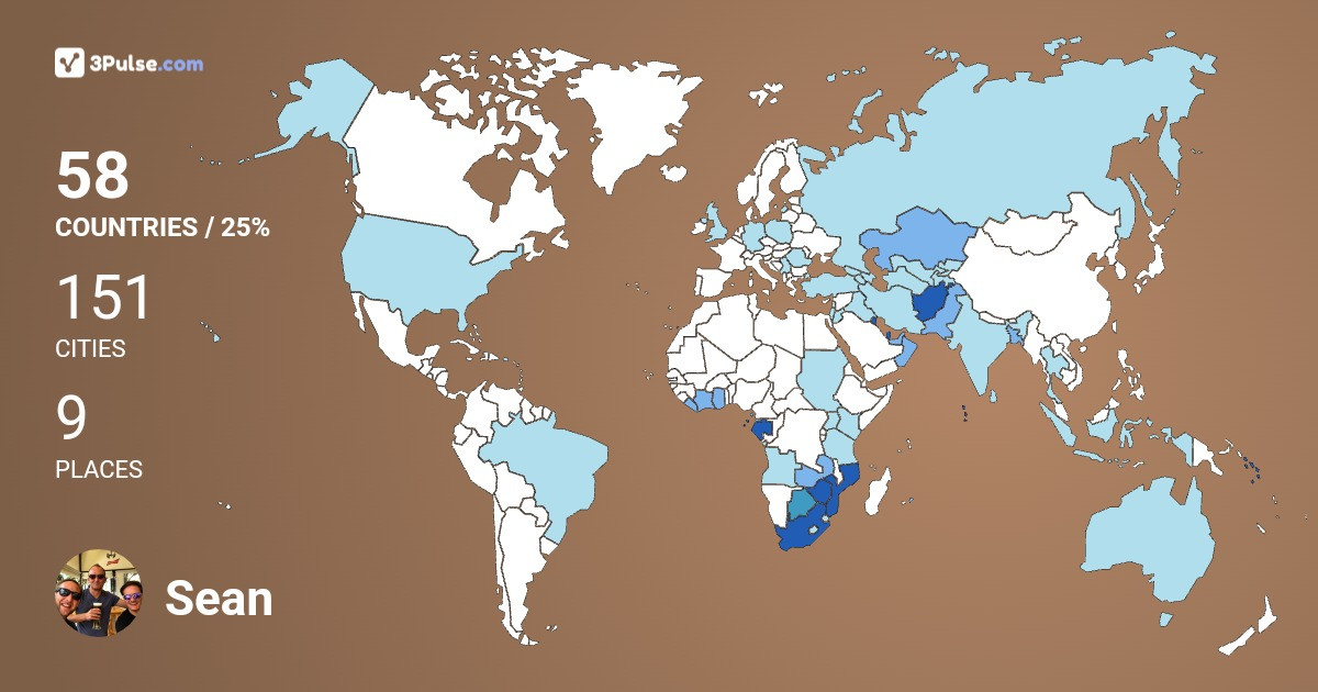 Изображение Карты путешествий Sean Purvis