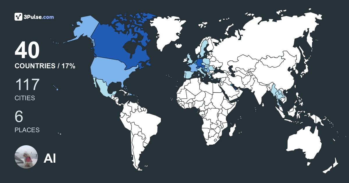 Al Martin's Travel Map Image