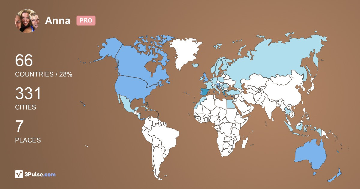 Изображение Карты путешествий Anna Fell