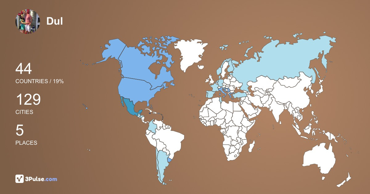 Dul Hdz's Travel Map Image