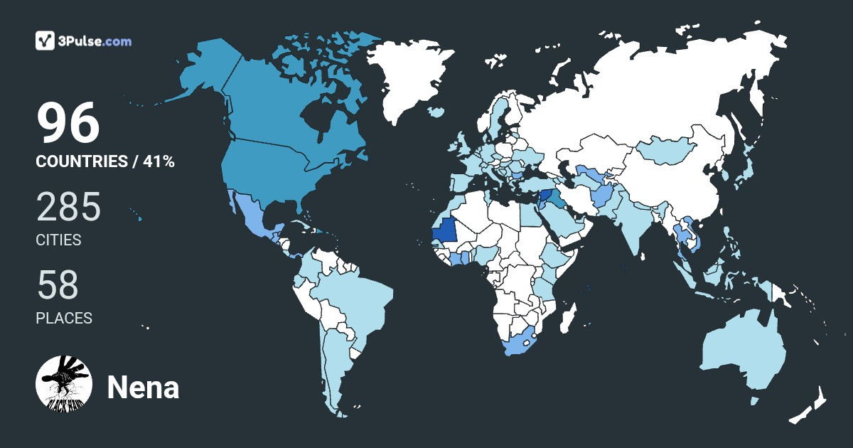 Nena Michelle's Travel Map Image