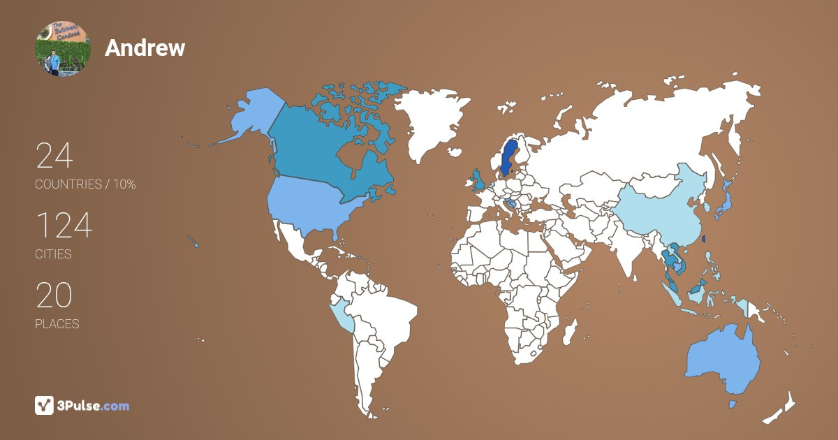Andrew Hong's Travel Map Image