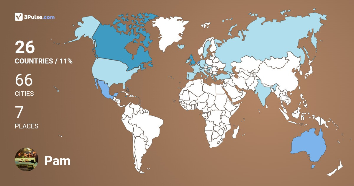 Изображение Карты путешествий Pam Ward