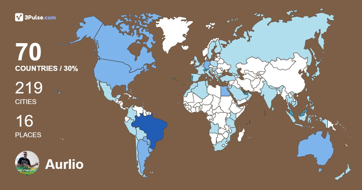 Aurlio Frhlich's Travel Map Image
