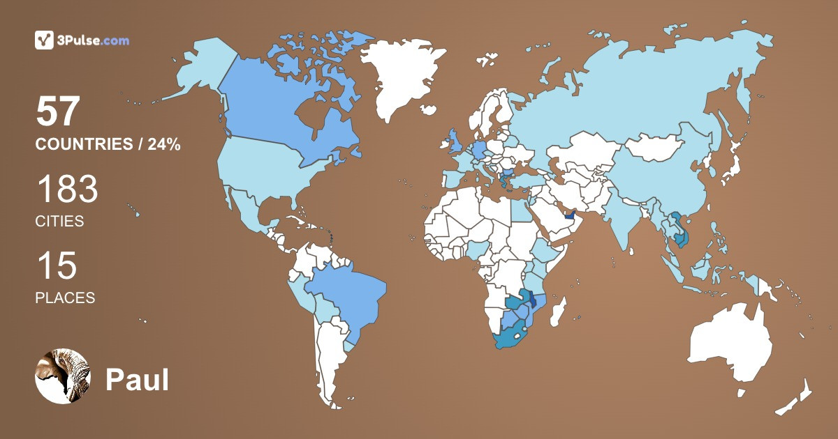 Изображение Карты путешествий Paul Trataris