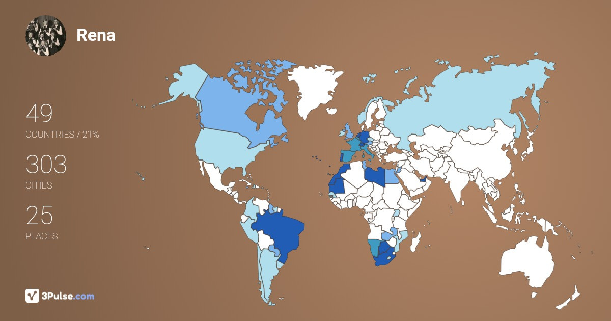 Изображение Карты путешествий Rena Vorster