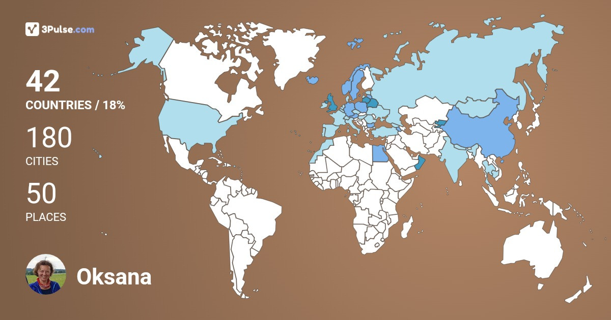Изображение Карты путешествий Oksana Yaroshevich