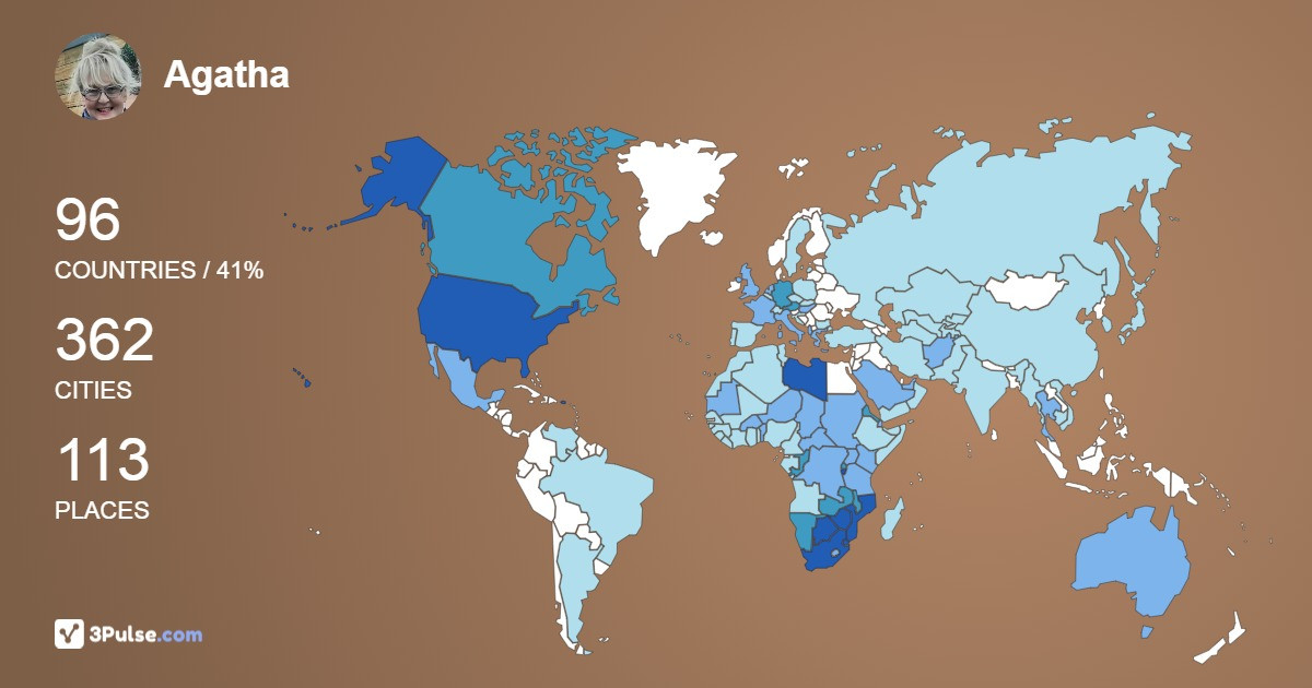 Agatha Ikking's Travel Map Image