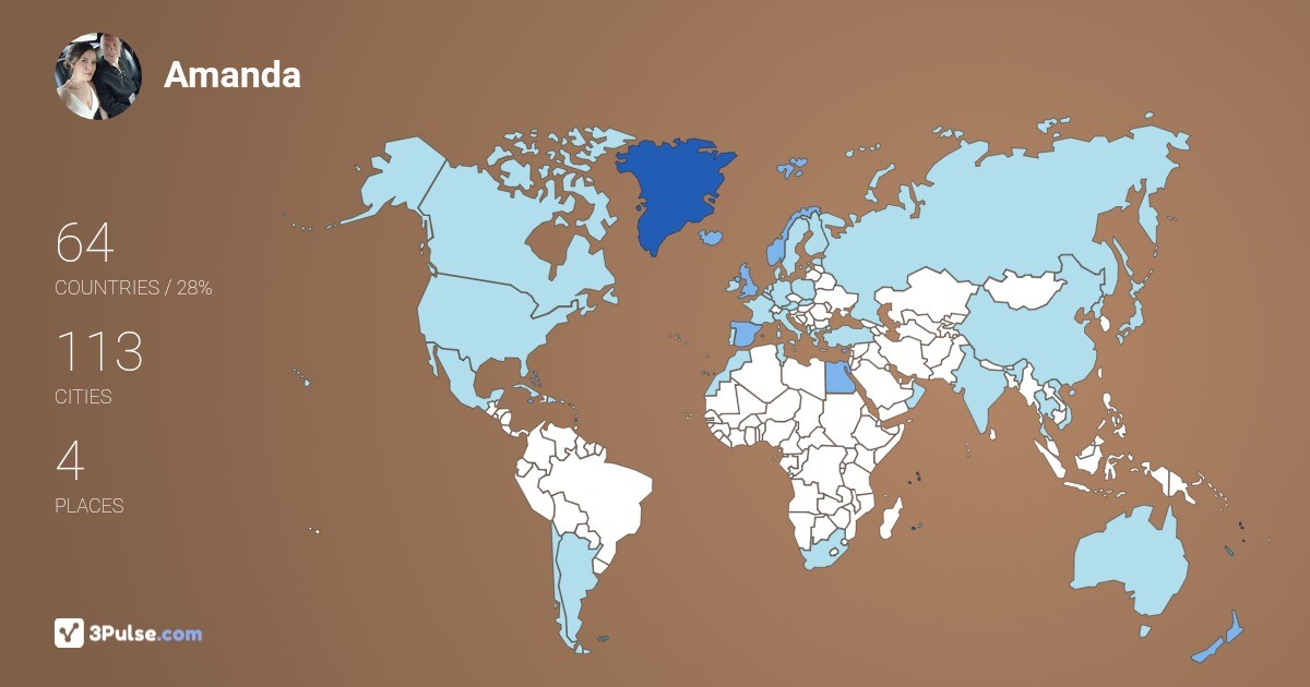 Amanda Hutchison's Travel Map Image