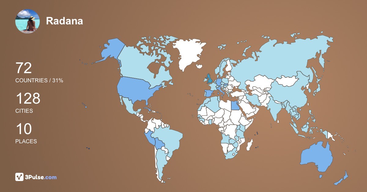 Radana Bre's Travel Map Image