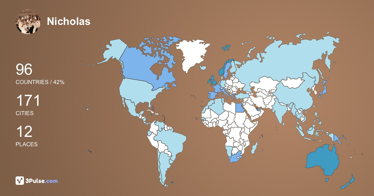 Изображение Карты путешествий Nicholas Oldroyd