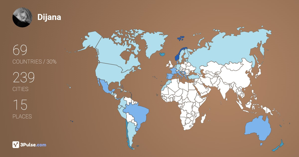Изображение Карты путешествий Dijana Bajceta