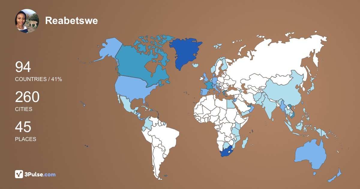 Изображение Карты путешествий Reabetswe Mogatusi