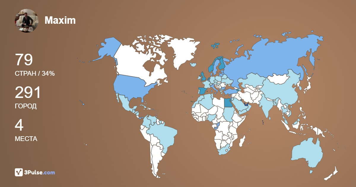 Изображение Карты путешествий Maxim Antipin