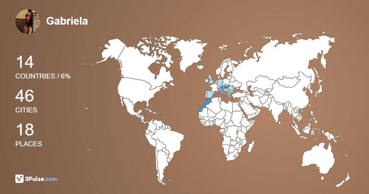 Gabriela Naydenova's Travel Map Image