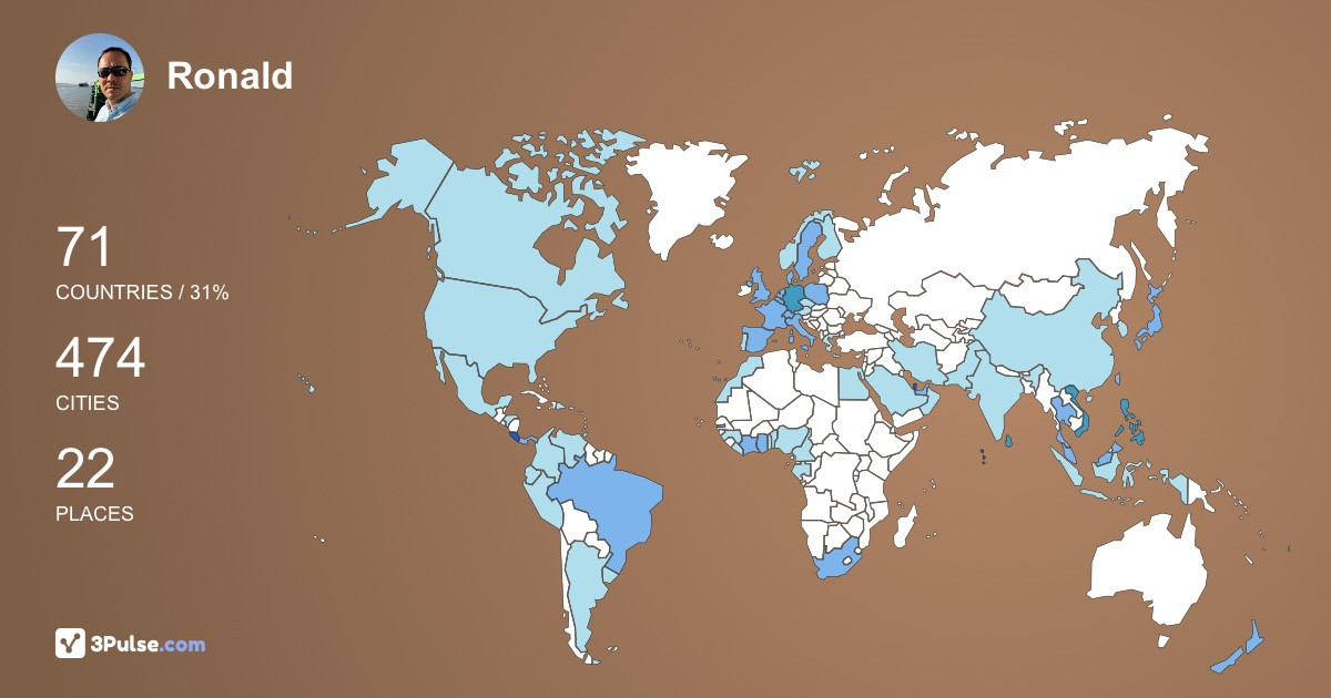 Изображение Карты путешествий Ronald Hanewald