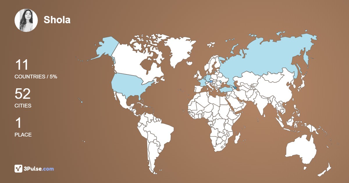 Shola Eminbeyli's Travel Map Image
