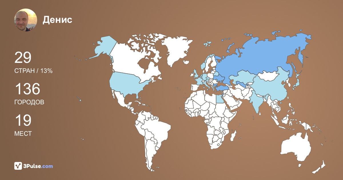 Денис Шифрин's Travel Map Image