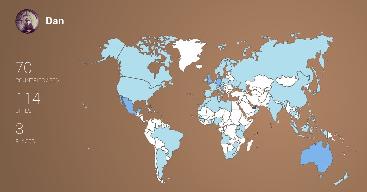 Dan Losada's Travel Map Image