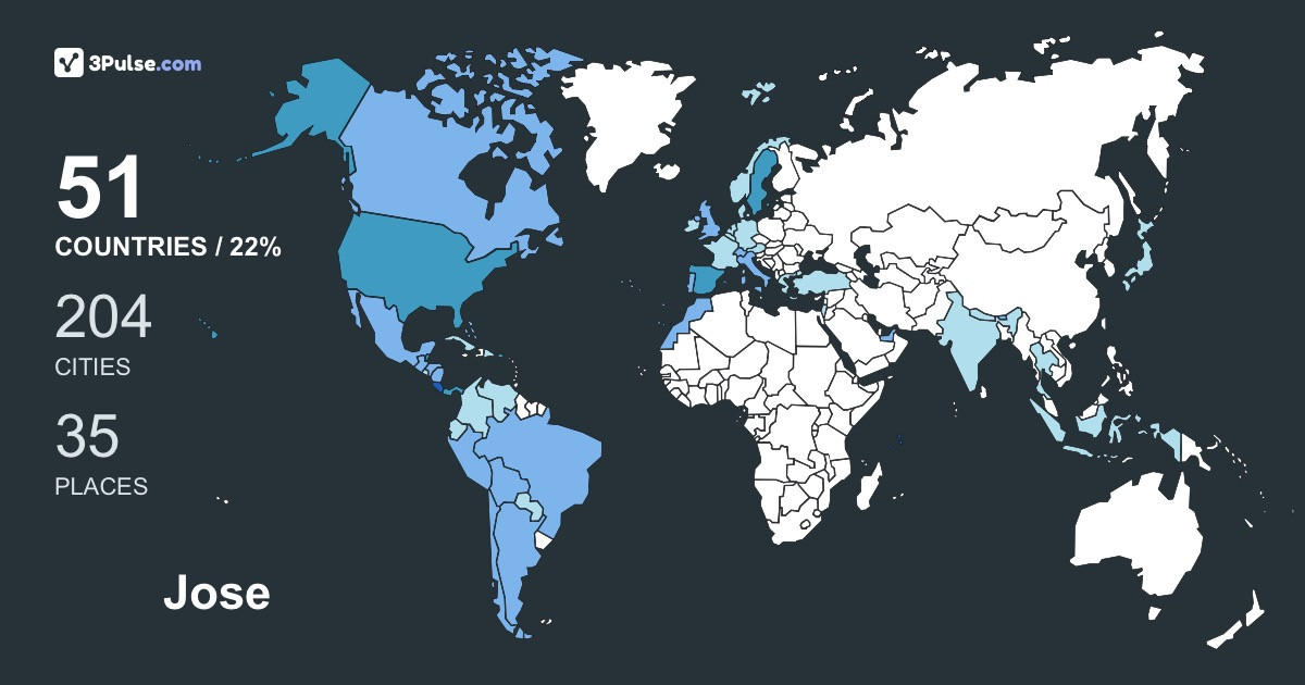 Jose Arias's Travel Map Image