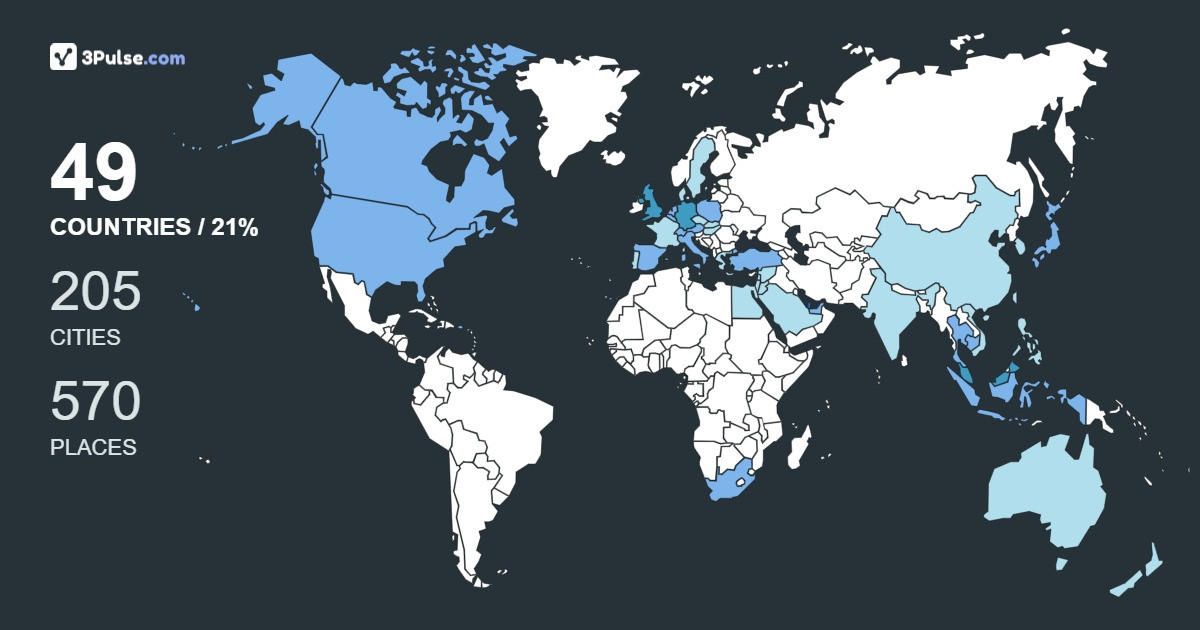 AYRA2MYRA's Travel Map Image