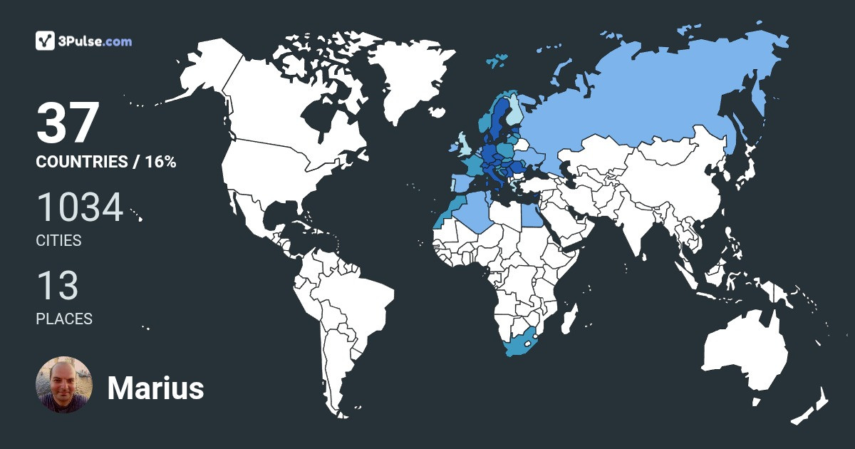 Изображение Карты путешествий Marius Rapea