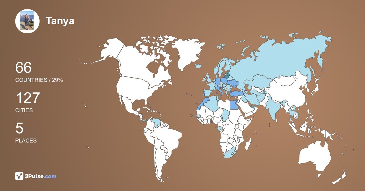 Изображение Карты путешествий Tanya Popova