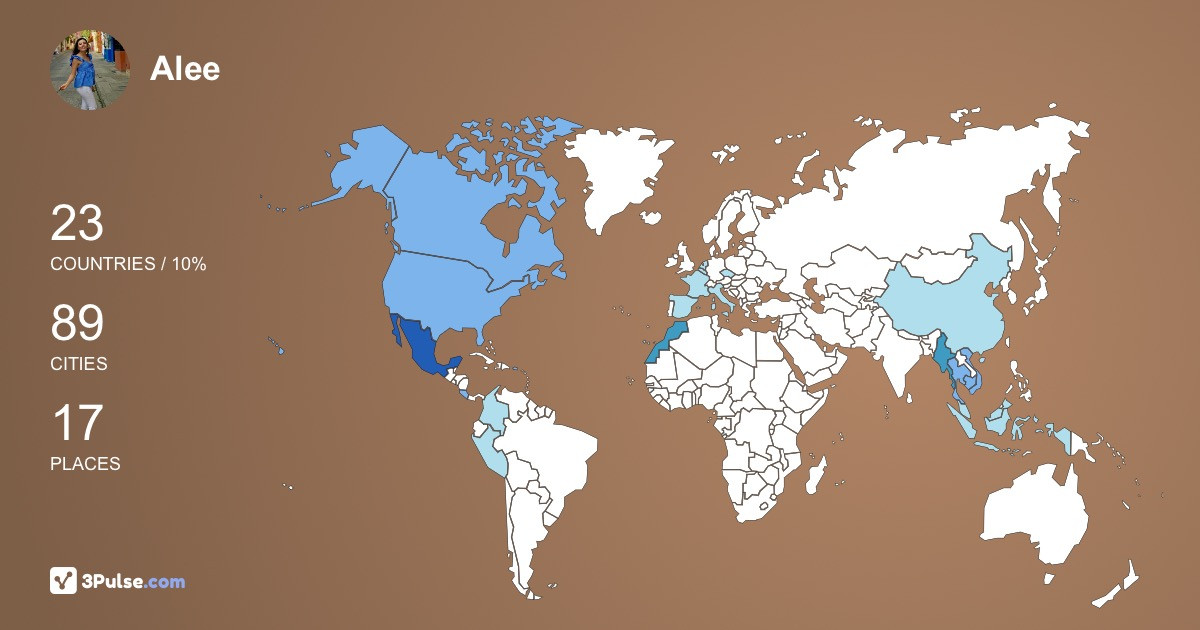 Alee Rivera's Travel Map Image