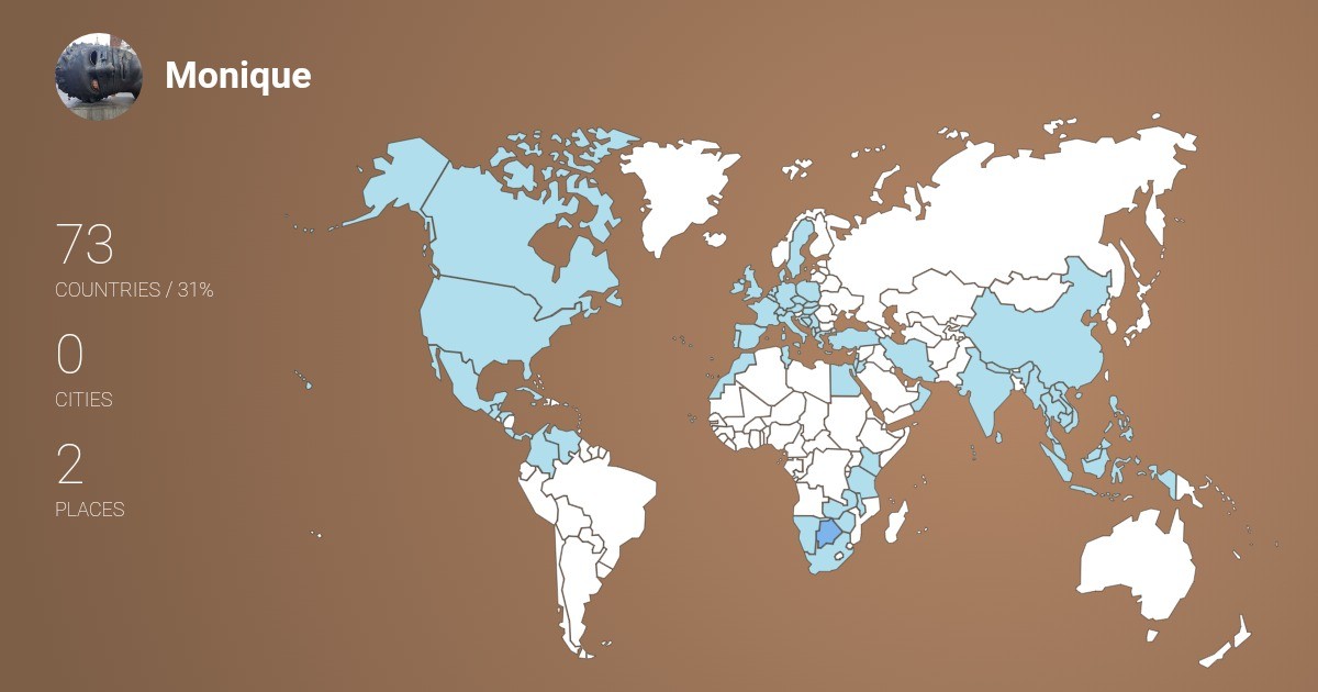 Monique Duijker's Travel Map Image