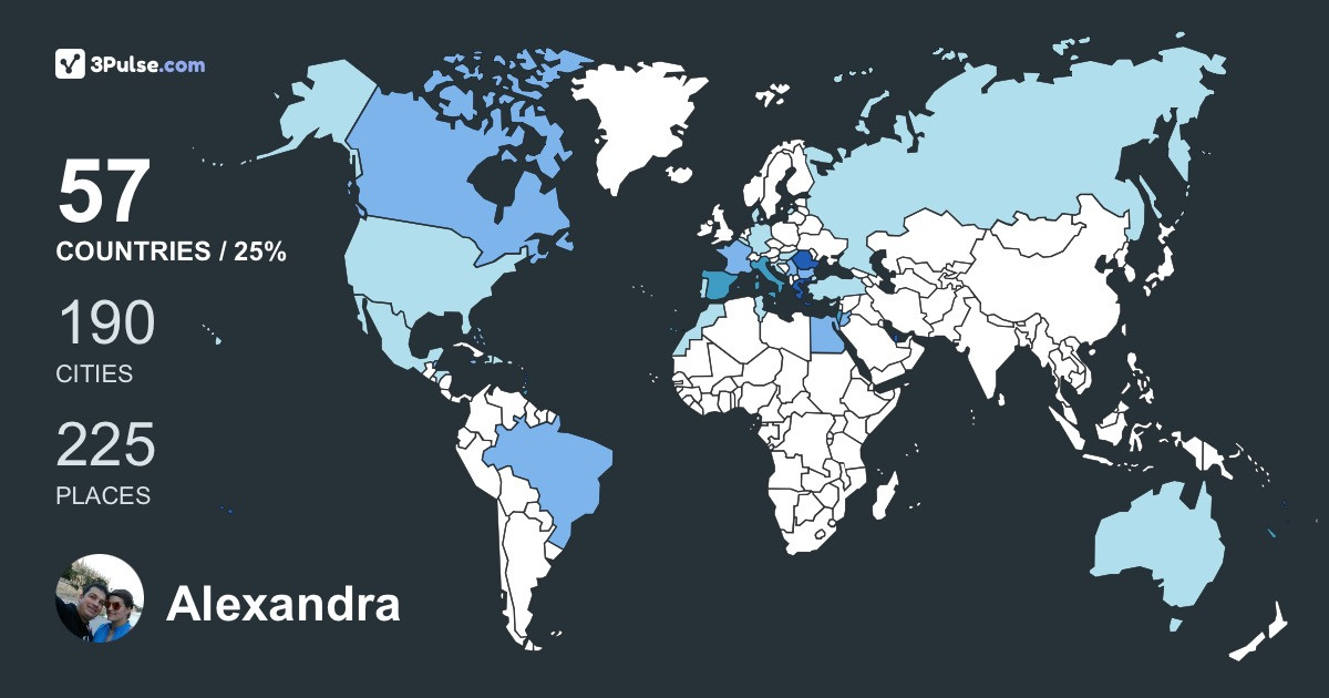 Alexandra Suciu's Travel Map Image