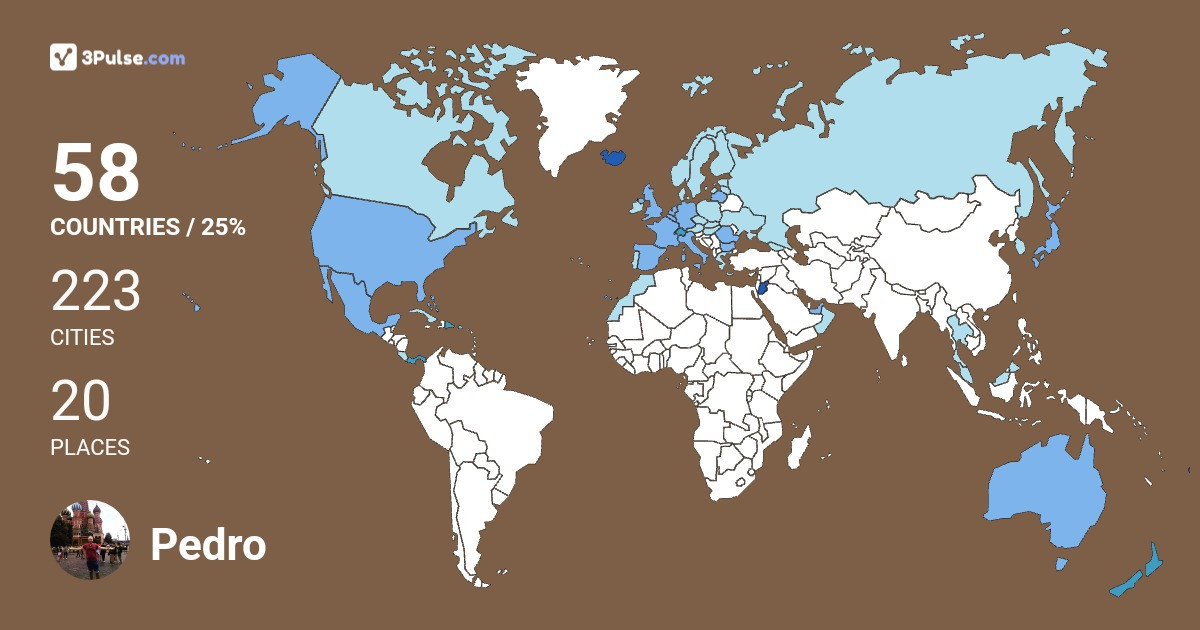Pedro Jaime-Pineda's Travel Map Image