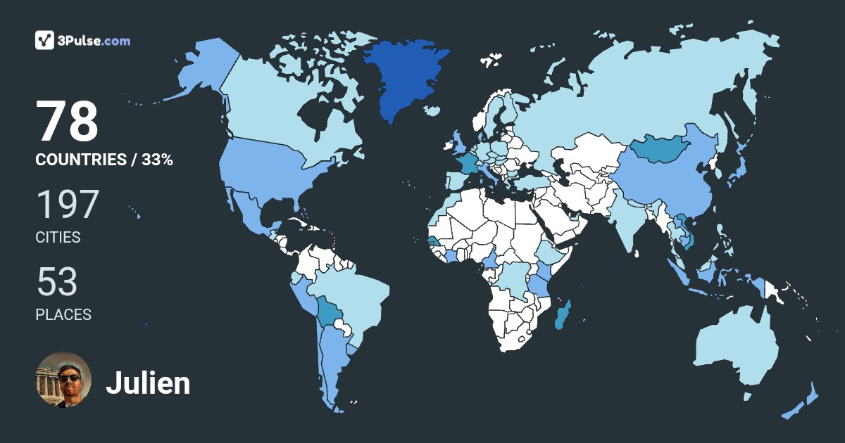 Изображение Карты путешествий Julien Bruno