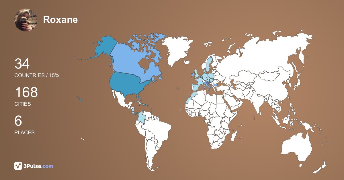 Roxane Duguay's Travel Map Image