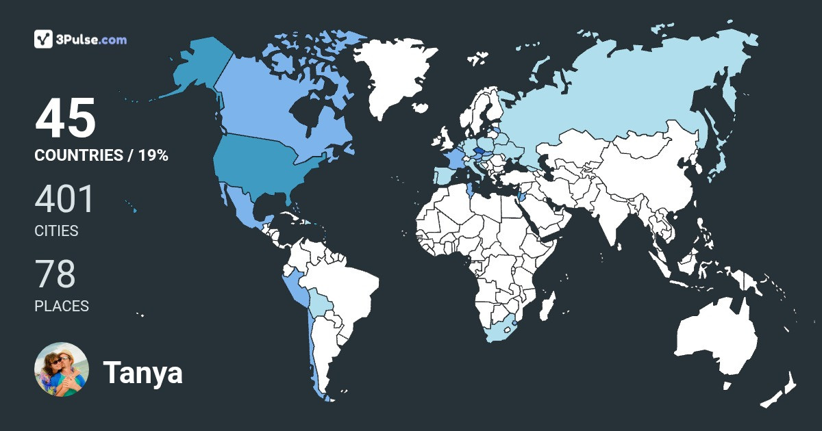 Изображение Карты путешествий Tanya Lisser