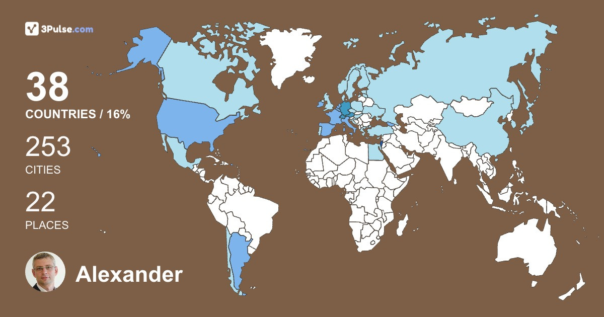 Изображение Карты путешествий Alexander Zaidelson
