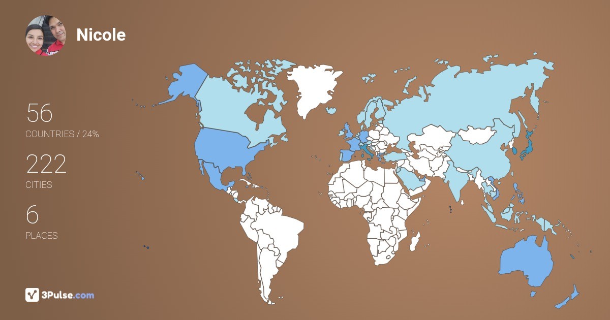 Nicole Gil's Travel Map Image