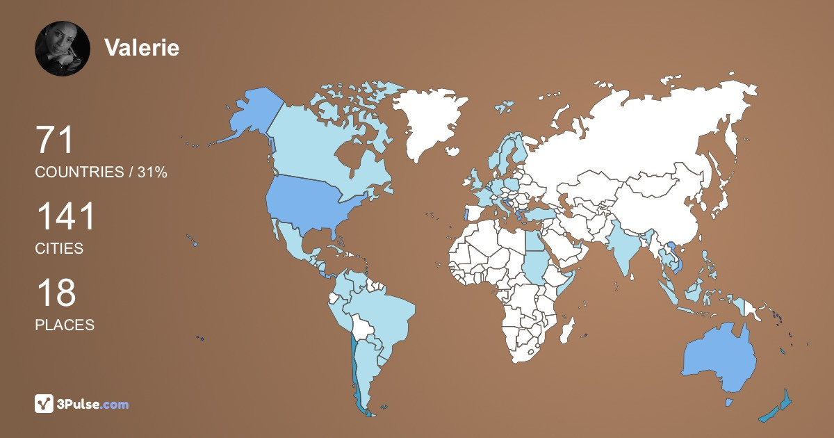 Изображение Карты путешествий Valerie Rateau